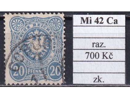 Deutsches Reich Mi 42 Ca razítkované zkoušené