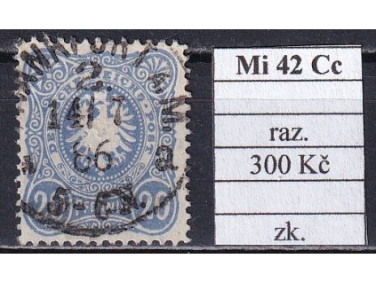 Deutsches Reich Mi 42 Cc razítkované zkoušené