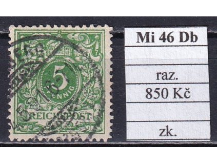 Deutsches Reich Mi 46 Db razítkované zkoušené