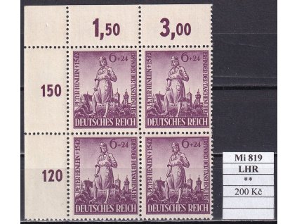 Deutsches Reich Mi 819 LHR svěží