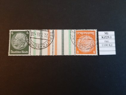 Deutsches Reich Mi KZ 29.1 razítkované