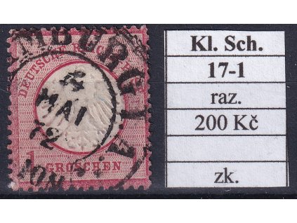 Hufeisenstempel 17-1 kl. Schild razítkované zkoušené