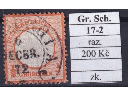Hufeisenstempel 17-2 gr. Schild razítkované zkoušené