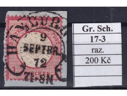 Hufeisenstempel 17-3 gr. Schild razítkované