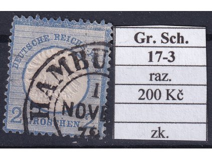 Hufeisenstempel 17-3 gr. Schild razítkované zkoušené