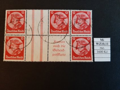 Deutsches Reich Mi WZ 10,11 razítkované