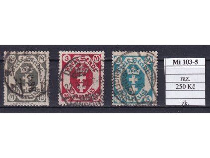 Danzig Mi 103-5 razítkované zkoušené