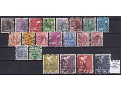 Kontrollrat Mi 943-62 razítka Berlin
