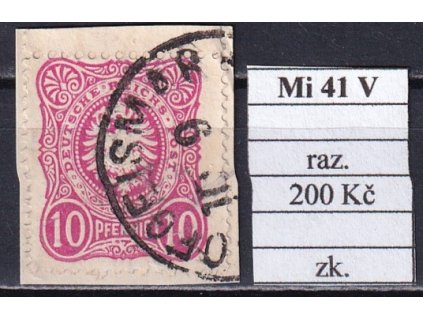Deutsches Reich Mi 41 V razítkované zkoušené