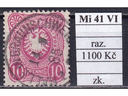 Deutsches Reich Mi 41 VI razítkované zkoušené