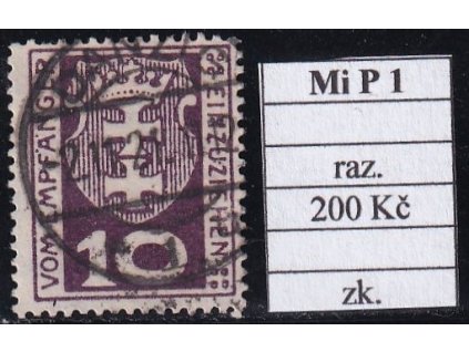 Danzig Mi P 1 razítkované zkoušené