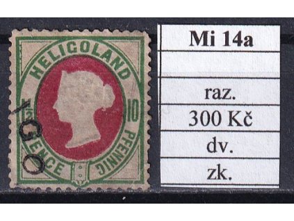 Helgoland Mi 14 a razítkované zkoušené dv.
