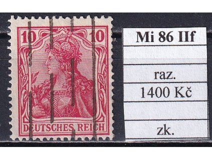 Deutsches Reich Mi 86 IIf razítkované zkoušené