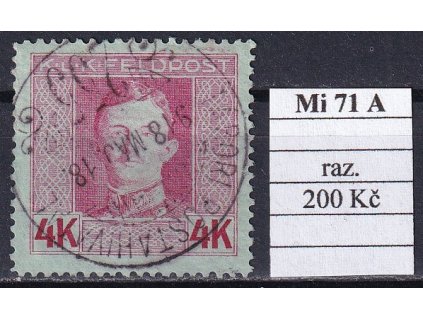 Feldpost Mi 71 A razítkované