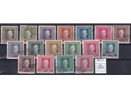 Feldpost Rumunsko Mi 1-17 razítkované