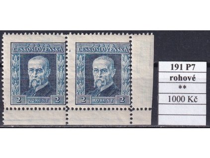 ČSR I 191 P7 rohové svěží