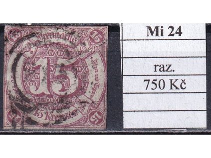 Thurn und Taxis Mi 24 razítkované