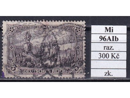 Deutsches Reich Mi 96 AIb razítkované zkoušené