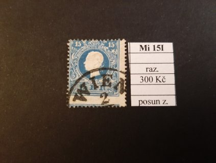 Rakousko Mi 15 I posun zoubkování razítkované