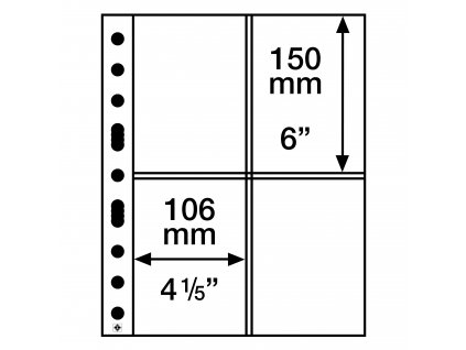 Plastové listy Leuchtturm Grande Easy 2C/2C - bílé, 50 ks