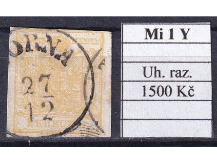 Rakousko Mi 1 Y Uhorské razítko