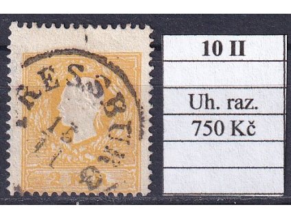 Rakousko Mi 10 II Uhorské razítko