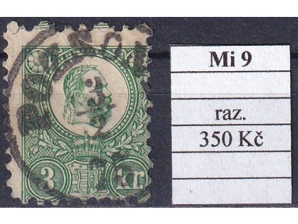 Maďarsko Mi 9 razítkované