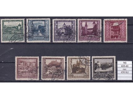 Rakousko Mi 433-41 razítkované