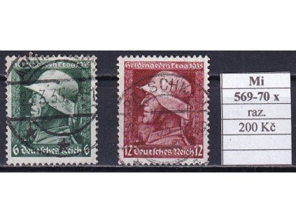 Deutsches Reich Mi 569-70 x razítkované