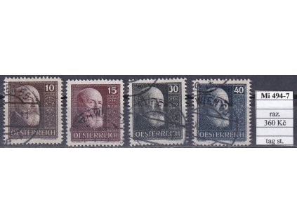 Rakousko Mi 494-7 denní razítko