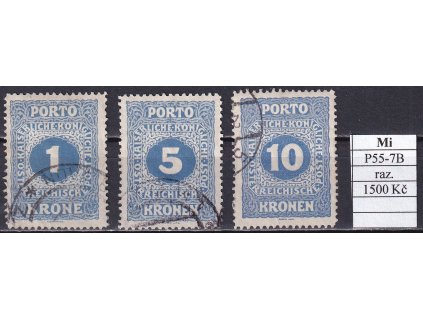 Rakousko Mi P 55-57 B razítkované