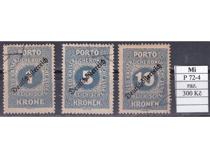Rakousko Mi P 72-74 razítkované