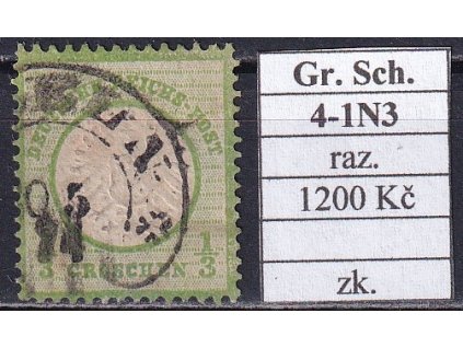 Hufeisenstempel 4-1N3 Gr. Schild razítkované zkoušené