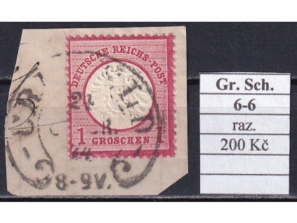 Hufeisenstempel 6-6 Gr. Schild razítkované