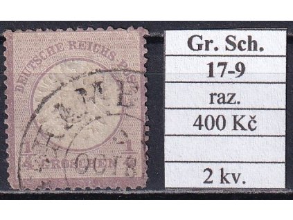Hufeisenstempel 17-9 Gr. Schild razítkované 2. kvalita