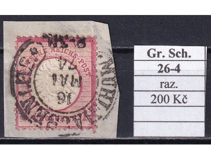 Hufeisenstempel 26-4 Gr. Schild razítkované