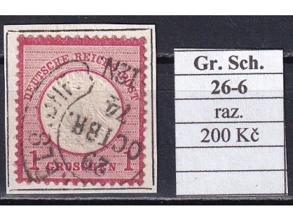 Hufeisenstempel 26-6 Gr. Schild razítkované