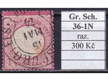 Hufeisenstempel 36-1N Gr. Schild razítkované