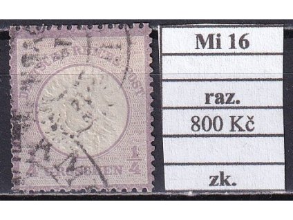 Deutsches Reich Mi 16 razítkované zkoušené
