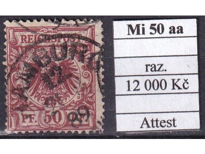 Deutsches Reich Mi 50 aa razítkované Attest