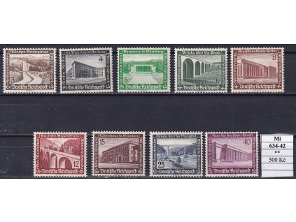 Deutsches Reich Mi 634-42 svěží