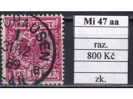 Deutsches Reich Mi 47 aa razítkované zkoušené