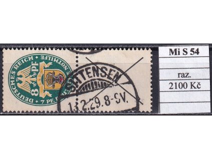 Deutsches Reich Mi S 54 razítkované