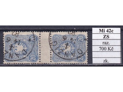 Deutsches Reich Mi 42 c ZS razítkované zkoušené