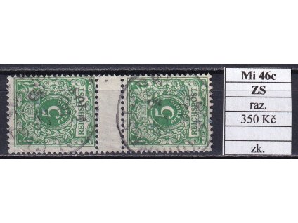 Deutsches Reich Mi 46 c ZS razítkované zkoušené