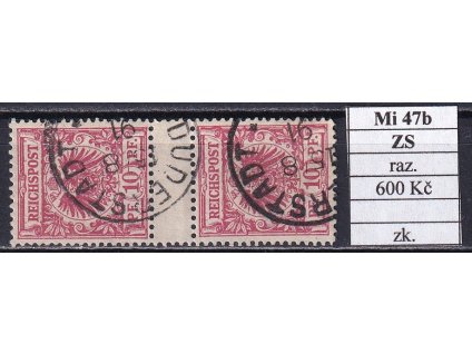 Deutsches Reich Mi 47 b ZS razítkované zkoušené