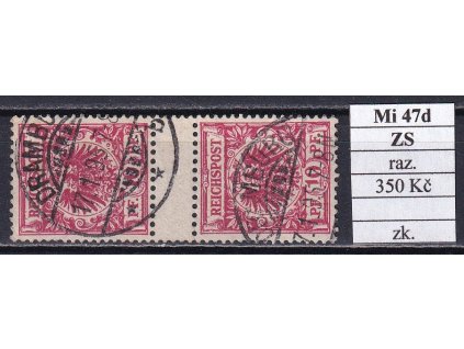 Deutsches Reich Mi 47 d ZS razítkované zkoušené