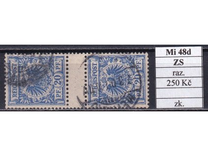 Deutsches Reich Mi 48 d ZS razítkované zkoušené
