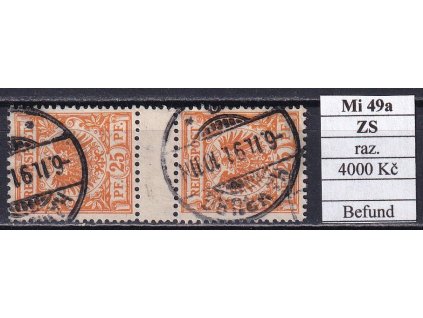 Deutsches Reich Mi 49 a ZS razítkované Befund