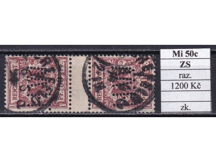 Deutsches Reich Mi 50 c ZS razítkované zkoušené